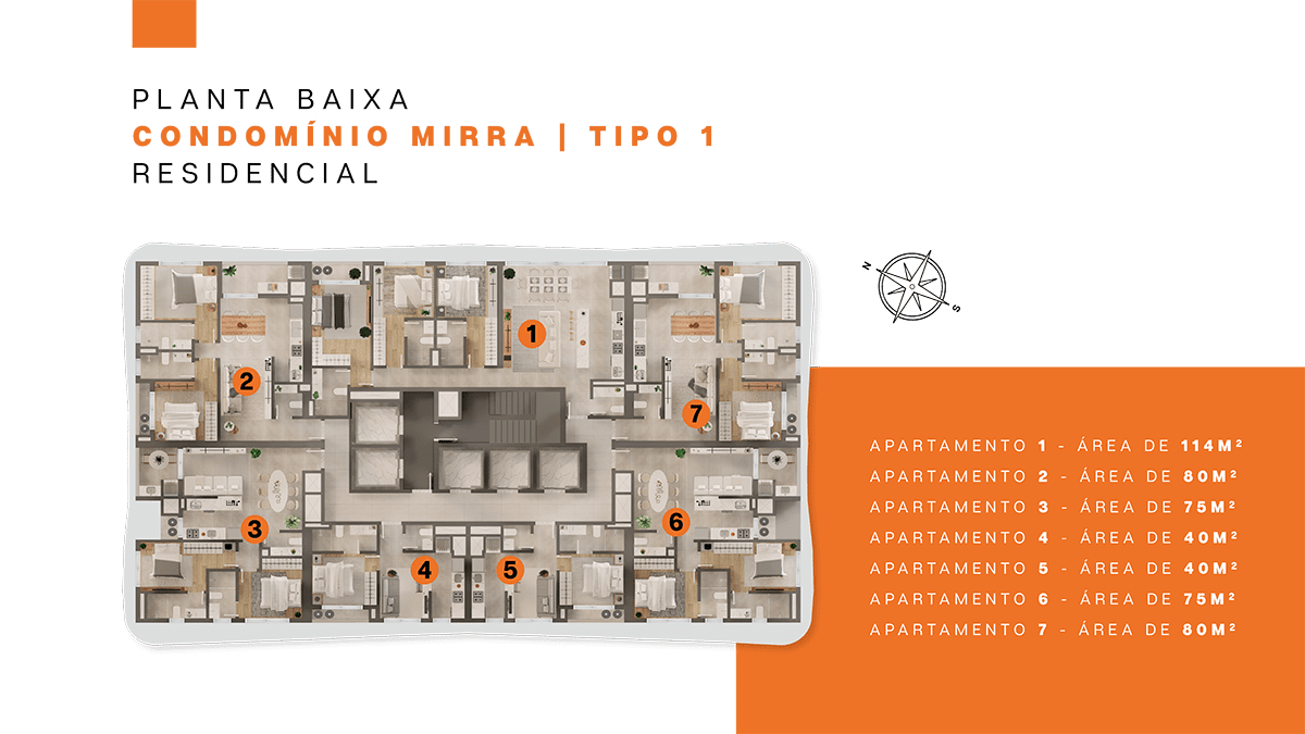 Lagom Perequê Condomínio Mirra Planta Tipo 1