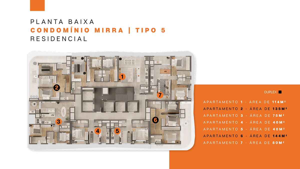 Lagom Perequê Condomínio Mirra Planta Tipo 5